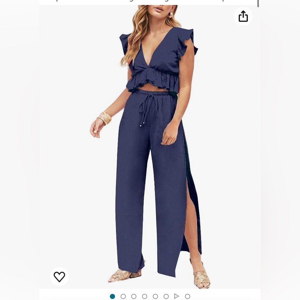 Two piece set-cropped top/pants